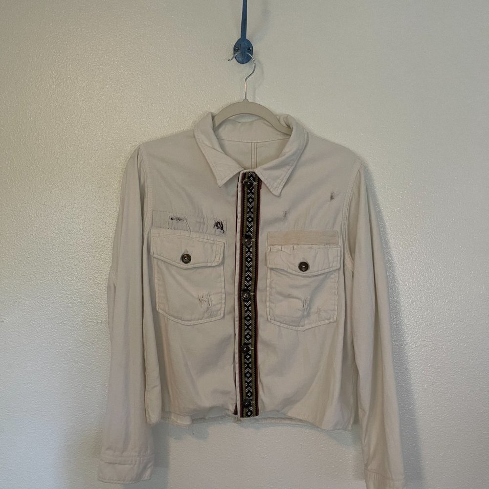 Free People Distressed Button Down - image 3